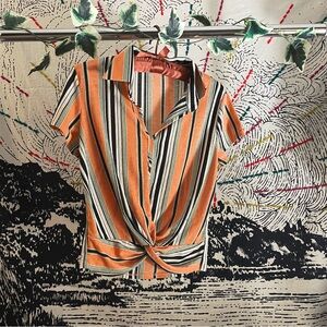 3/$20 ✨ LIBERTY LOVE Orange short sleeve blouse